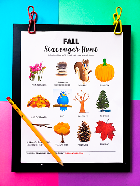 Scavenger hunt for kids/scavenger hunt/fall scavenger hunt