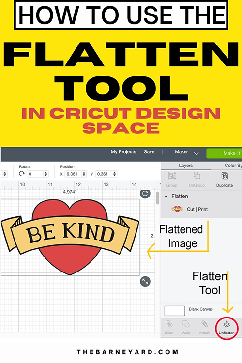 How to use the Flatten Tool in Cricut Design Space