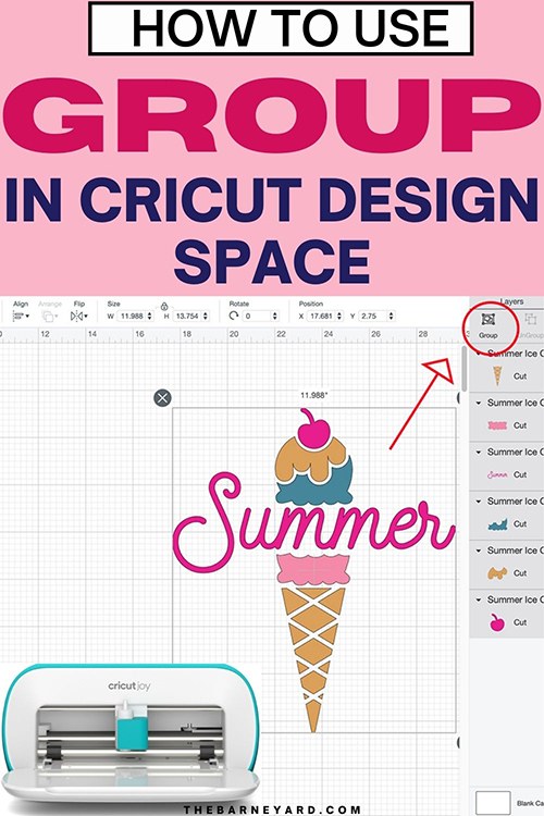 How to use Group in Cricut Design Space