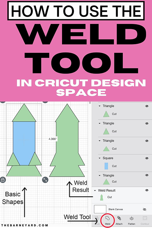 How to use the Weld Tool in Cricut Design Space
